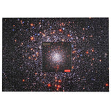 Starfield puzzle - 1000 piece rectangular galaxy space puzzle.- showing front of box with completed puzzle in background