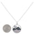 Sterling silver and pearl moon and mountain pendant necklace, space moon jewelry gift, size comparison next to dime