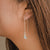 Genuine moonstone and sterling silver crescent moon threader earrings - a unique moon jewelry gift for moon lovers!