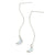 Genuine moonstone and sterling silver crescent moon threader earrings - a unique moon jewelry gift for moon lovers!