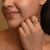 A sterling silver adjustable ring with a crescent moon and star - an elegant space jewelry gift, shown on hand