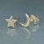 A cute mismatched pair of sterling silver moon and star stud earrings - the perfect space jewelry gift for a space lover!