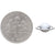 Small sterling silver planet Saturn planet earrings - a cute space jewelry gift! Size comparison next to dime.