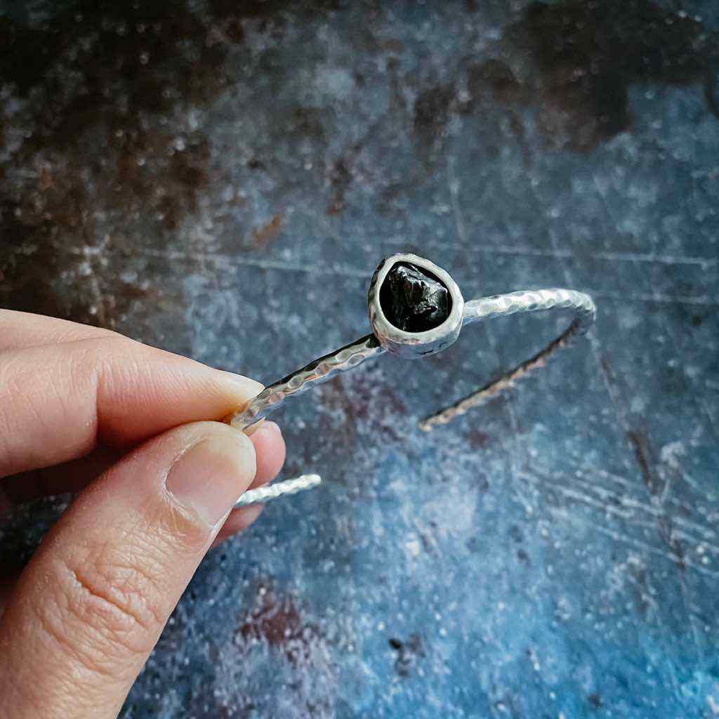 Campo del Cielo meteorite cuff bracelet space jewelry gift!