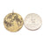 Brass double-sided full harvest moon coin necklace - the perfect moon gift! Showing near side of the Moon.