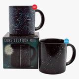 Constellations space mug that changes with heat! Showing both hot and cold images.