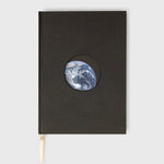 Earth Notebook - Hardcover A5 - Black & Gold - Space, Earth Gift