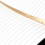 Inside pages of Earth Notebook - Hardcover A5 - Black & Gold - Space, Earth Gift
