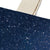 Night Sky Recycled Canvas Tote Bag - Milky Way Galaxy Space Bag Gift - close up of bag and handle.