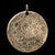 Brass double-sided full harvest moon coin keychain - the perfect moon gift! Showing far side of the Moon.