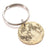 Brass double-sided full harvest moon coin keychain - the perfect moon gift! Showing near side of the Moon.
