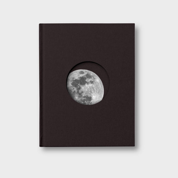 Moon Notebook - Hardcover A6 - Black & Gold - Space, Moon Gift