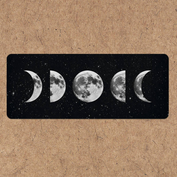 A vinyl moon phase sticker, perfect for any lover of the moon or space!