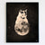 8x10" cat and moon in space art print