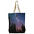 Night Sky Recycled Canvas Tote Bag - Milky Way Galaxy Space Bag Gift 