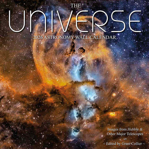 Front of The Universe 2026 Astronomy Space Wall Calendar Hubble space gift by Grant Collier