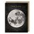 Space-themed Happy Birthday card showing a full moon in space! Vintage style.