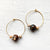 Mars and Moons Beaded Hoop Earrings: Gold