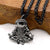 Black astronaut necklace meditation gift