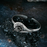 "Comet" Authentic Campo del Cielo meteorite cuff bracelet! A unique space meteorite jewelry gift.