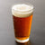 Outer space themed beer pink glass showing northern summer night sky zodiac constellations