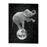 Elephant-circus-moon-space-greeting-card