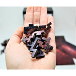 The best space puzzle! Galaxy wooden puzzle space gift! Puzzle pieces in hand.