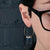 Earth and Moon beaded jasper hoop earrings