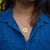 James Webb Space Telescope Necklace on neck