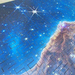 James Webb Space Telescope wooden jigsaw puzzle of the Carina Nebula! A beautiful space puzzle and image from the JWST!