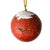 Back of Planet Mars Christmas ornament with adult and child astronaut holding hands. Space-themed ornament