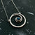 Milky Way Spiral Galaxy Necklace with Labradorite