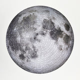 moon puzzle from Parkside Puzzles (formerly Four Point Puzzles) with 1000 pc round design. A space gift for space enthusiasts! Shows completed puzzle.