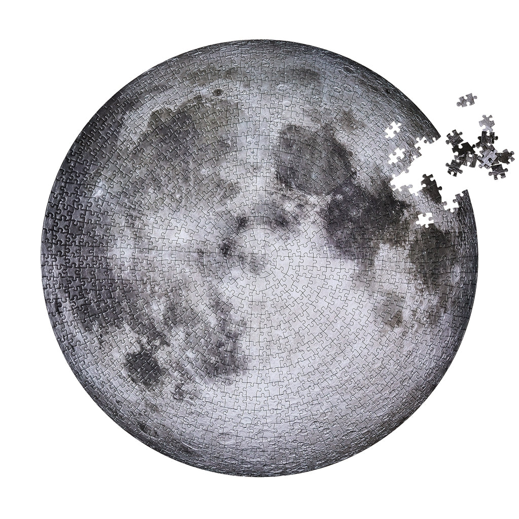 Space gift for adults - the Moon puzzle from Parkside Puzzles, formerly Four Point Puzzles! Part of the Planetary Puzzle Set.
