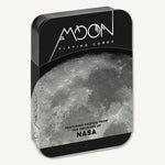 Front of Chronicle Books Moon cards deck with moon photos from NASA