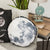 Moon pillow showing the surface of the moon. Space gift! Round throw pillow with velvet front and back.