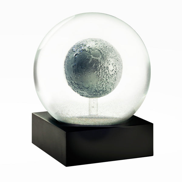 Moon snow globe made of glass with a 3D moon inside! A gift for space lovers!