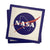 Set of 4 heavy space-themed stone coaster with the NASA meatball logo