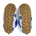 Non-slip grip bottoms of NASA astronaut slippers