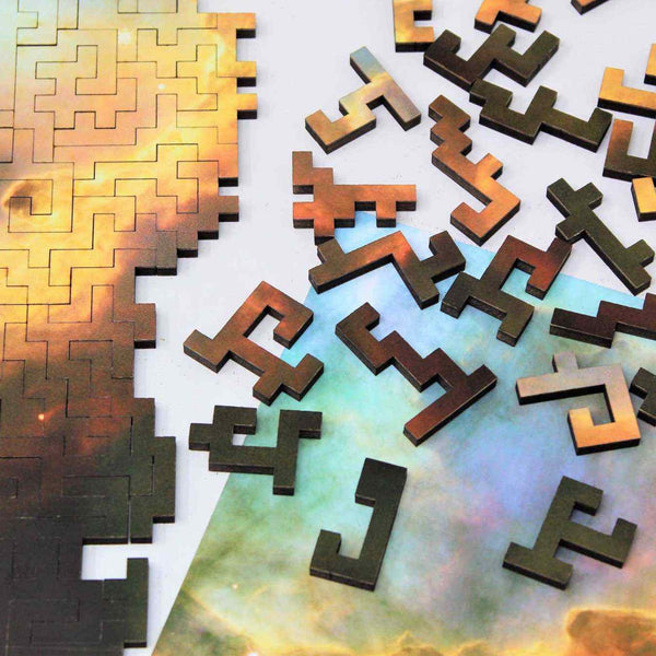 Wooden space puzzle showing the Omega Nebula!