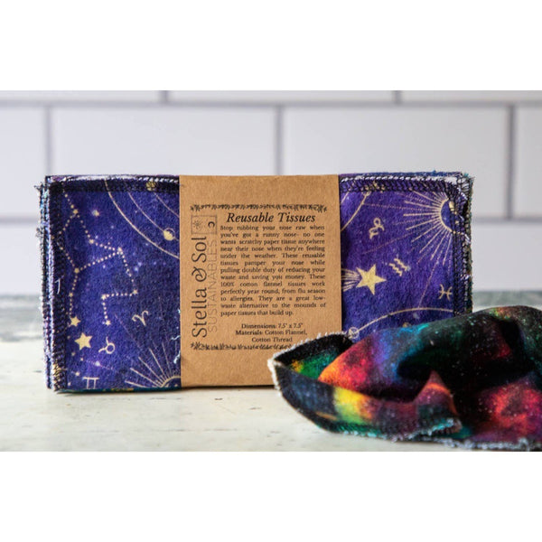 Washable Reusable Tissues - Outer Space & Celestial  - Earth Friendly!