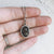 Authentic Campo del Cielo meteorite necklace, oval shaped pendant