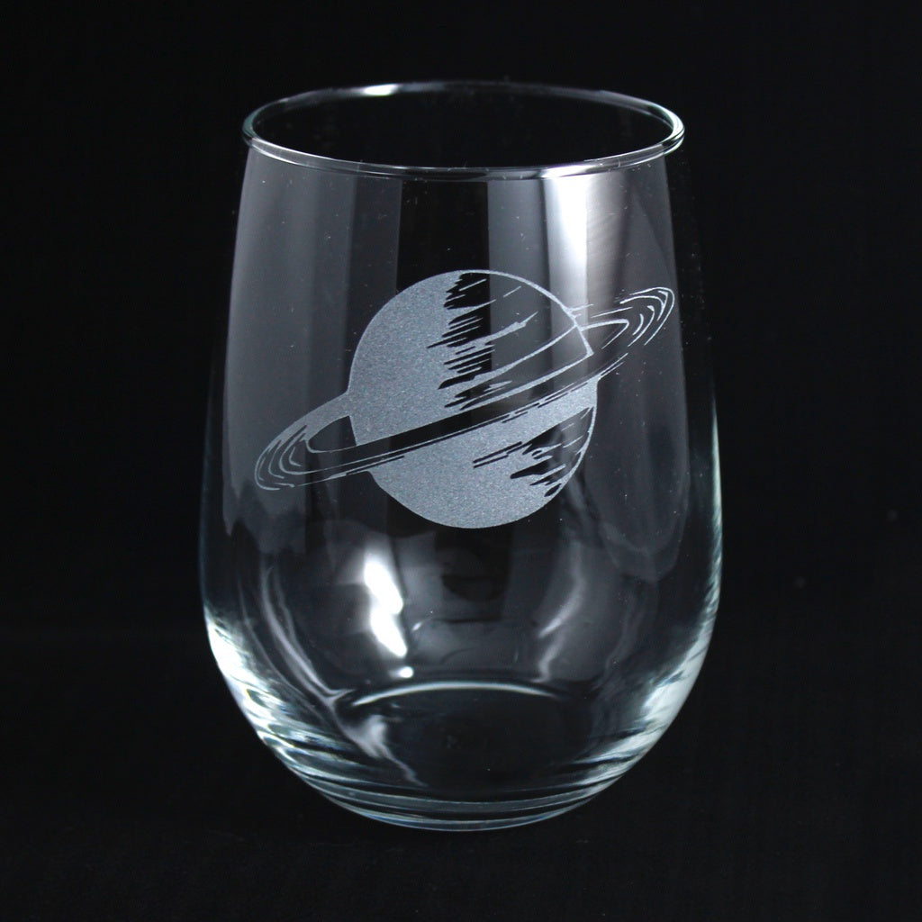 SET OF 2!! Saturn Wine Glass  Unique and Elegant Spill-resistant