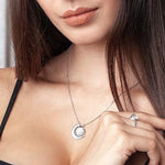 Genuine Moon Meteorite Dust Silver Necklace - Moonlight