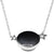 back of Moon Meteorite necklace in sterling silver and glass
