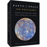 Front of Box of 100 Earth and Space Postcard Set with photos from NASA, by Chronicle Books