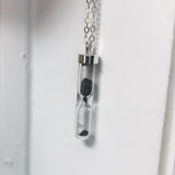 Genuine Meteorite Necklace with meteorite in Glass Vial