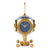 A cute space astronaut clock for your desk or table, by Pendulux with an aluminum and brass body, and a blue face, with an antenna on top to look like an astronaut helmet!