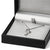 swaying crescent moon meteorite necklace in sterling silver with gift box