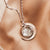 Sterling silver and crescent moon meteorite necklace